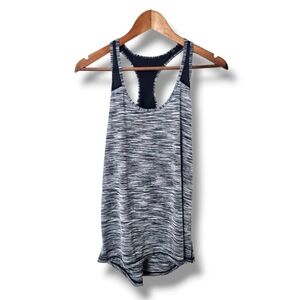 Xersion Slim Fit Racer Back Static Black & White Tank Top | Large